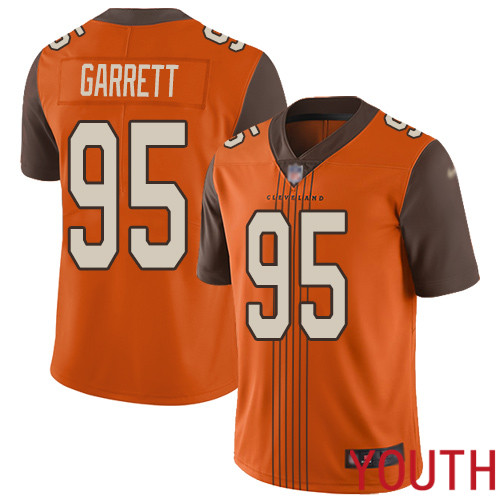 Cleveland Browns Myles Garrett Youth Orange Limited Jersey #95 NFL Football City Edition